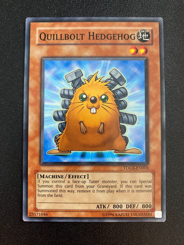 Yugioh Quillbolt Hedgehog TDGS-EN003 Common Unlimited Edition VLP/NM