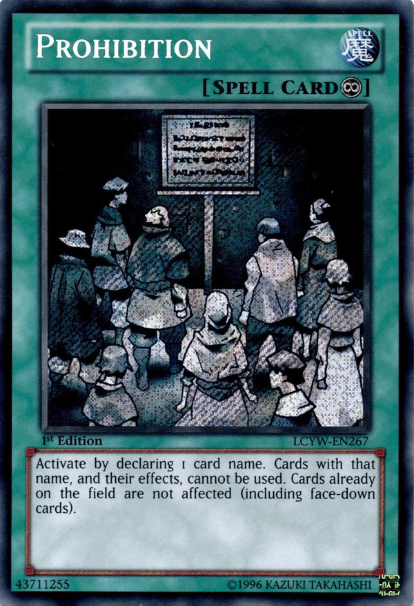 Yugioh Prohibition LCYW-EN267 Secret Rare 1st Edition VLP/NM