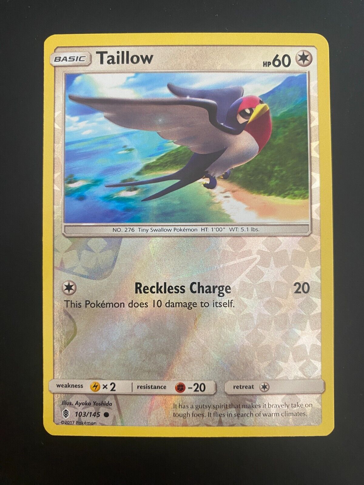 Pokemon Taillow 103/145 Guardians Rising Reverse Holo VLP-NM