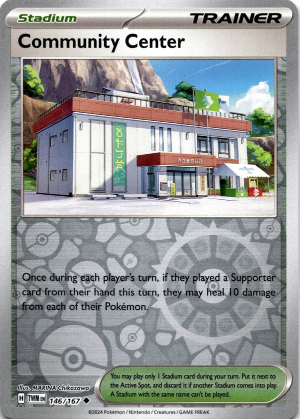 Pokemon Community Center 146/167 Twilight Masquerade Reverse Holo NM