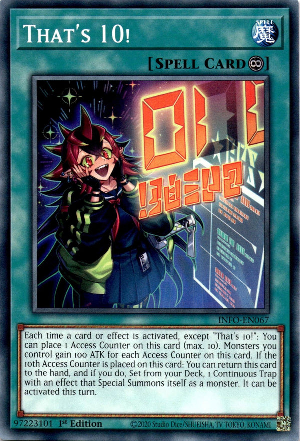 Yugioh That's 10! INFO-EN067 Common 1st Edition NM