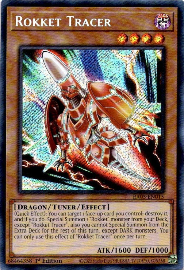 Yugioh Rokket Tracer RA05-EN015 NA Print Secret Rare 1st Edition NM