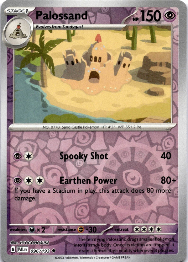 Pokemon Palossand 096/193 Paldea Evolved Reverse Holo NM