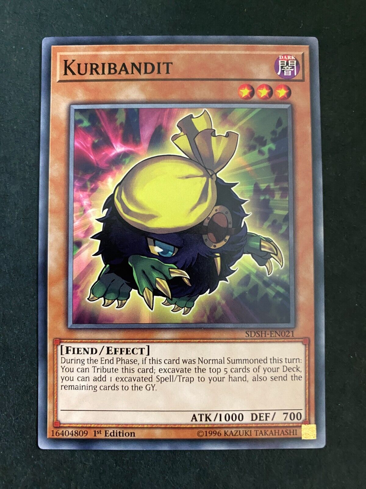 Yugioh Kuribandit SDSH-EN021 Common 1st Edition NM