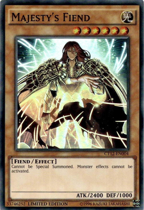 Yugioh Majesty's Fiend CT12-EN004 Super Rare Limited Edition LP