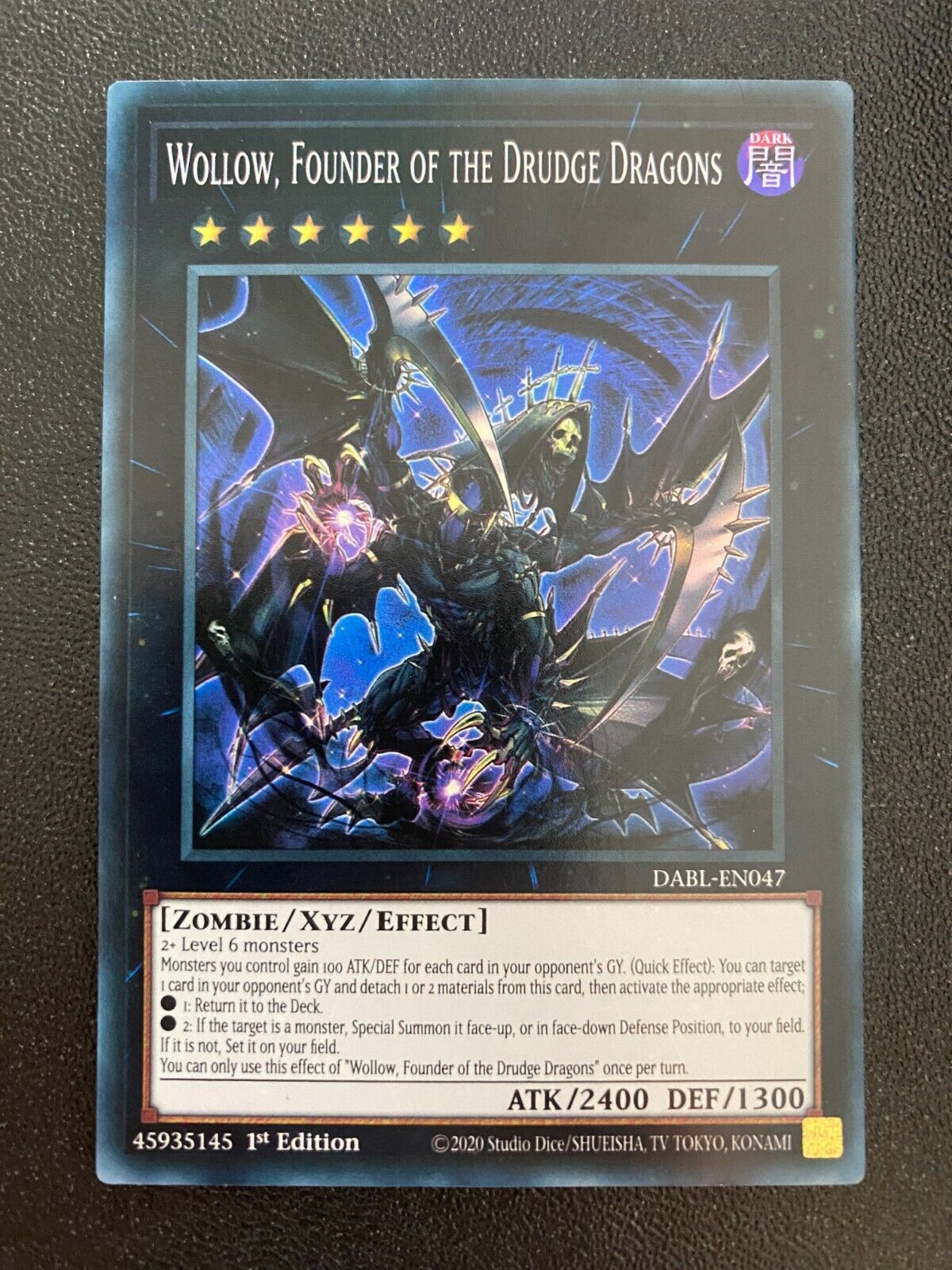 Yugioh Wollow, Founder of the Drudge Dragons DABL-EN047 Super Rare 1st NM/MINT