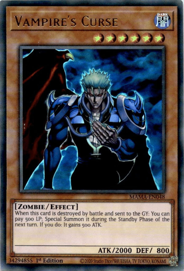 Yugioh Vampire's Curse MAMA-EN048 Ultra Rare 1st Edition NM