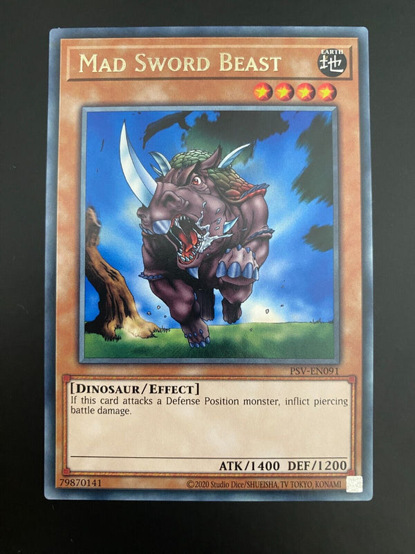 Yugioh Mad Sword Beast PSV-EN091 Rare Unlimited Edition NM/MINT