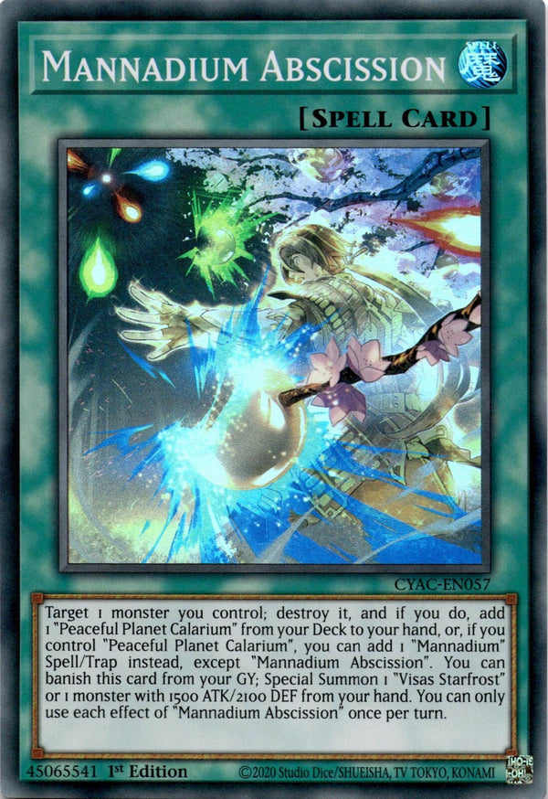 Yugioh Mannadium Abscission CYAC-EN057 Super Rare 1st Edition NM