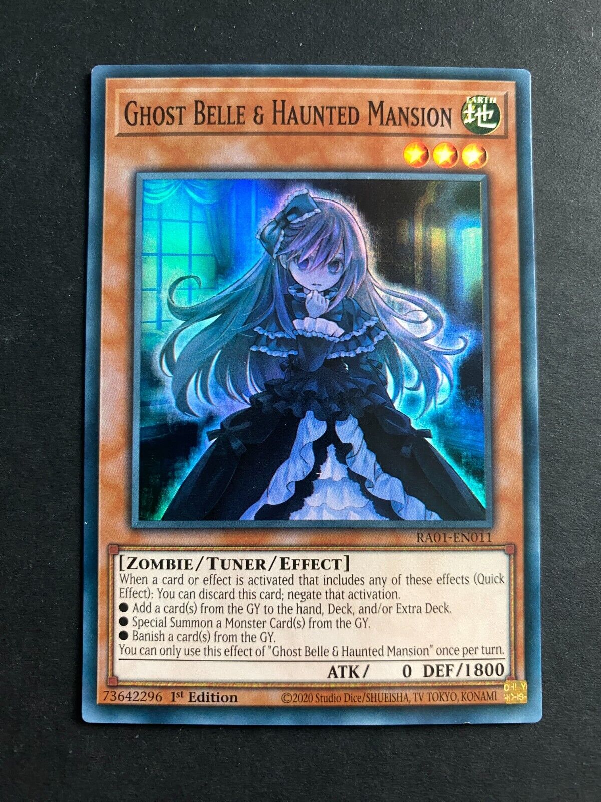 Yugioh Ghost Belle & Haunted Mansion RA01-EN011 Super Rare 1st Edition VLP/NM