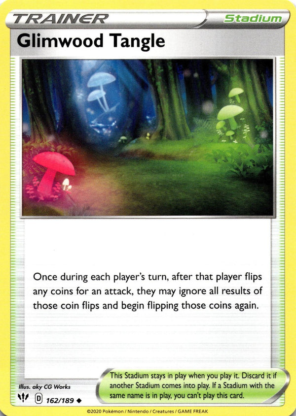 Pokemon Glimwood Tangle 162/189 Darkness Ablaze Non Holo NM