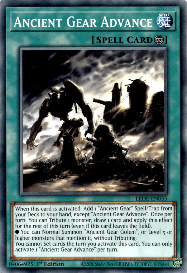 Yugioh Ancient Gear Advance LEDE-EN055 Common 1st Edition NM