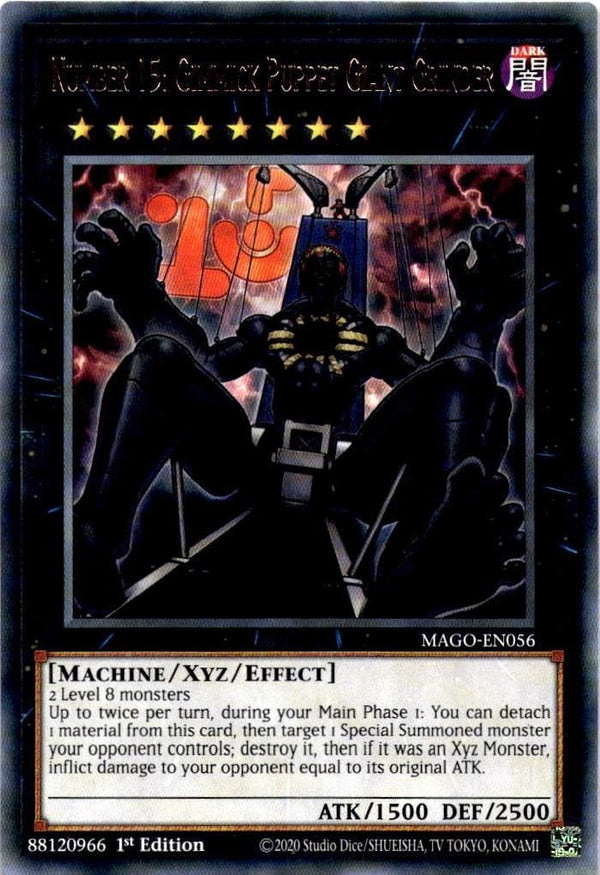 Yugioh Number 15: Gimmick Puppet Giant Grinder MAGO-EN056 Rare 1st Edition NM