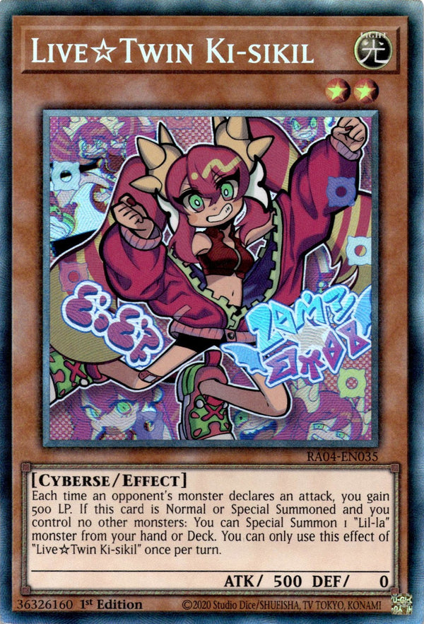 Yugioh Live Twin Ki-sikil RA04-EN035 Collector’s Rare 1st Edition NM