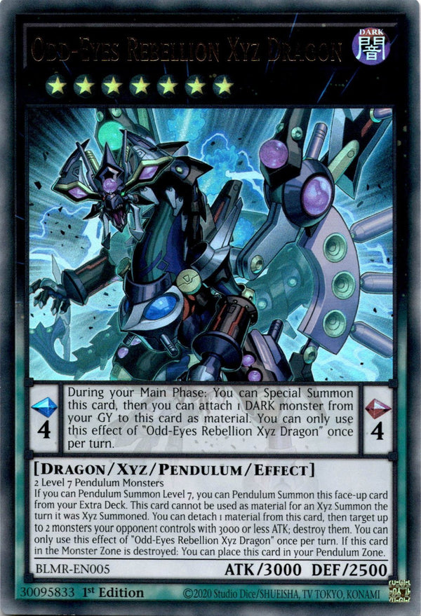 Yugioh Odd-Eyes Rebellion Xyz Dragon BLMR-EN005 Ultra Rare 1st Edition NM