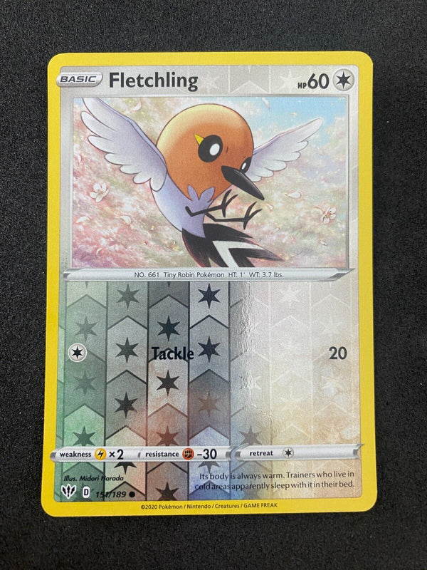 Pokemon Fletchling 151/189 Darkness Ablaze Reverse Holo NM-MINT