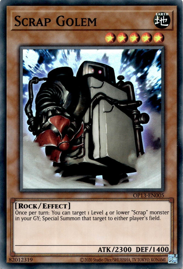 Yugioh Scrap Golem OP13-EN005 Super Rare Unlimited Edition LP