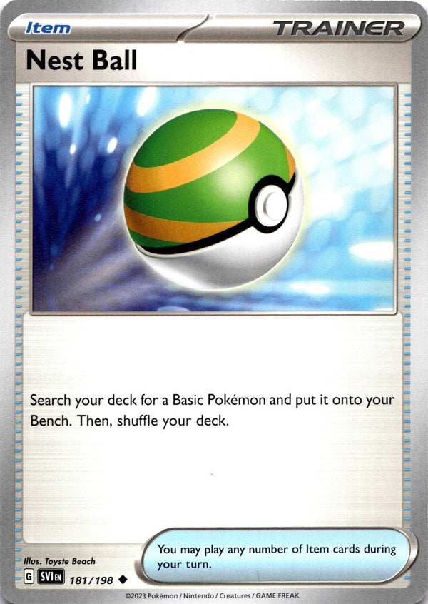 Pokemon Nest Ball 181/198 Scarlet Violet Base Non Holo NM