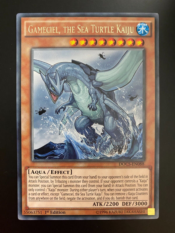 Yugioh Gameciel, the Sea Turtle Kaiju DOCS-EN088 Rare 1st Edition NM