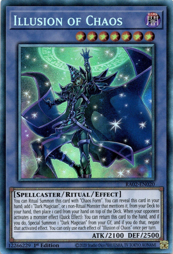 Yugioh Illusion of Chaos RA02-EN020 Collector’s Rare 1st Edition NM
