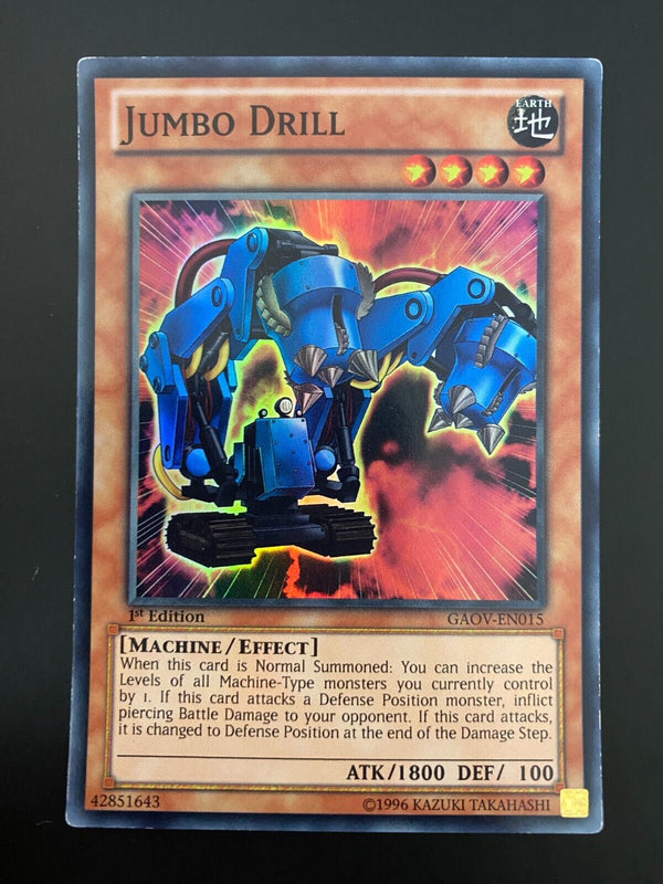 Yugioh Jumbo Drill GAOV-EN015 Super Rare 1st Edition LP