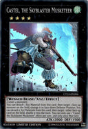 Yugioh Castel, the Skyblaster Musketeer CT12-EN006 Super Rare Limited Edition NM