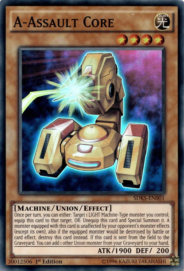 Yugioh A-Assault Core SDKS-EN001 Super Rare 1st Edition MP (CREASE)