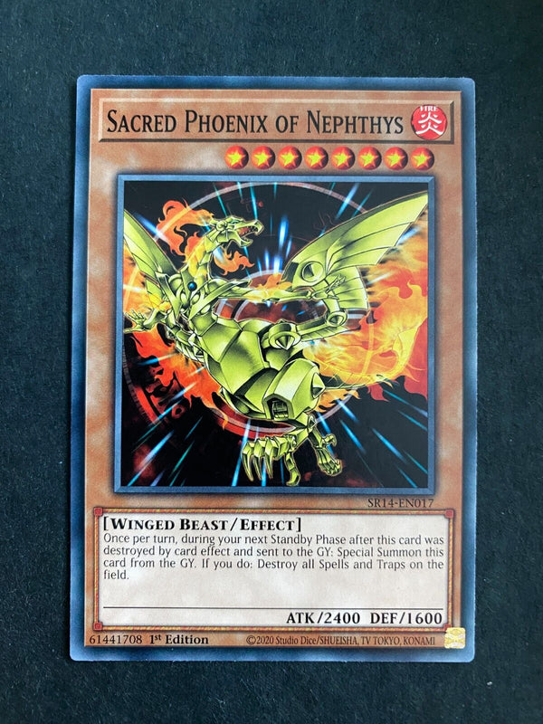 Yugioh Sacred Phoenix of Nephthys SR14-EN017 Common 1st Edition NM