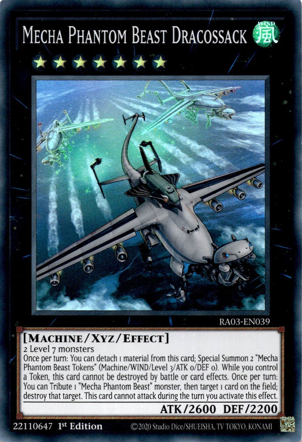 Yugioh Mecha Phantom Beast Dracossack RA03-EN039 Super Rare 1st Edition LP