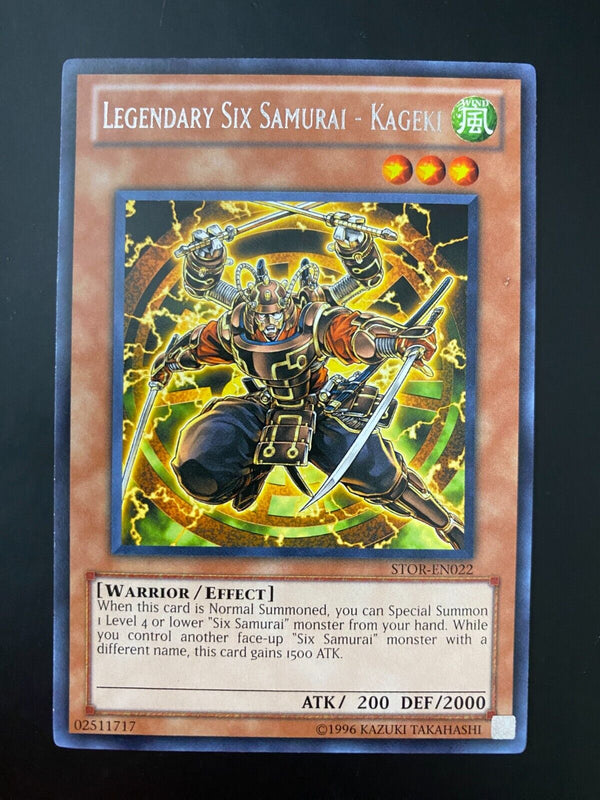 Yugioh Legendary Six Samurai - Kageki STOR-EN022 Rare Unlimited Edition NM