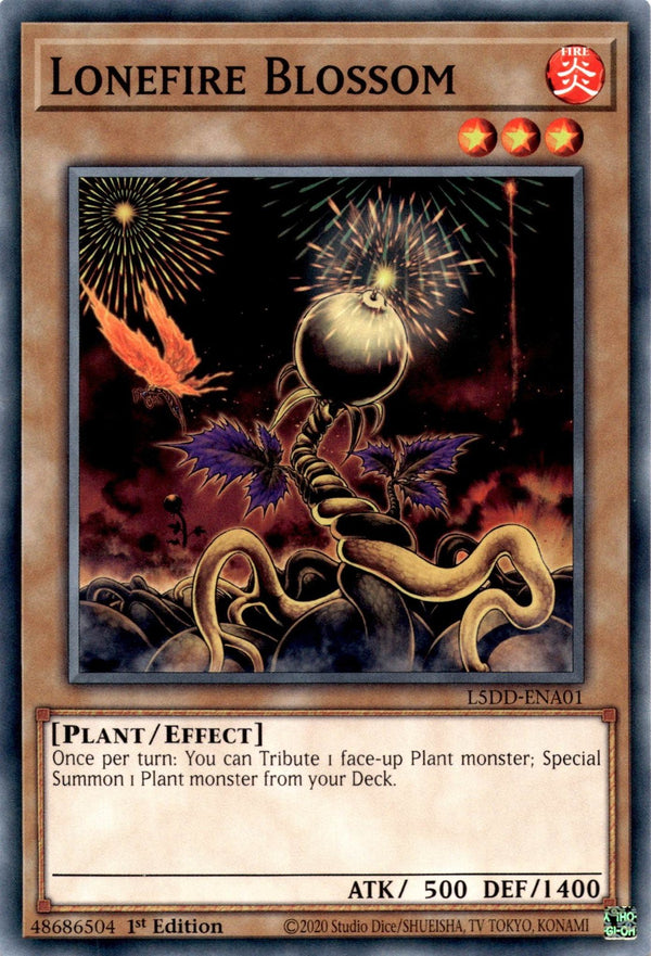 Yugioh Lonefire Blossom L5DD-ENA01 (3 Cards) Common 1st Edition NM