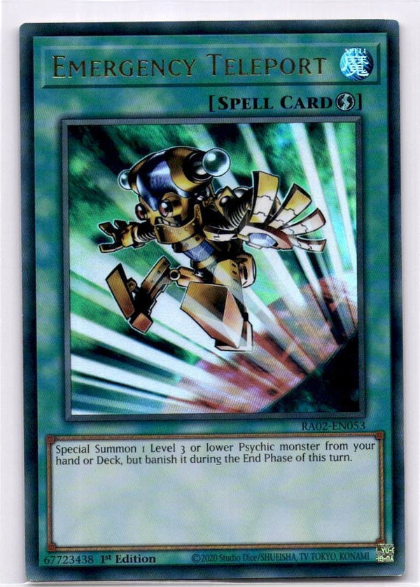 Yugioh Emergency Teleport RA02-EN053 Ultra Rare 1st Edition NM