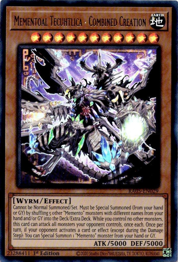 Yugioh Mementoal Tecuhtlica - Combined Creation RA05-EN029 NA Print Ultra Ra NM