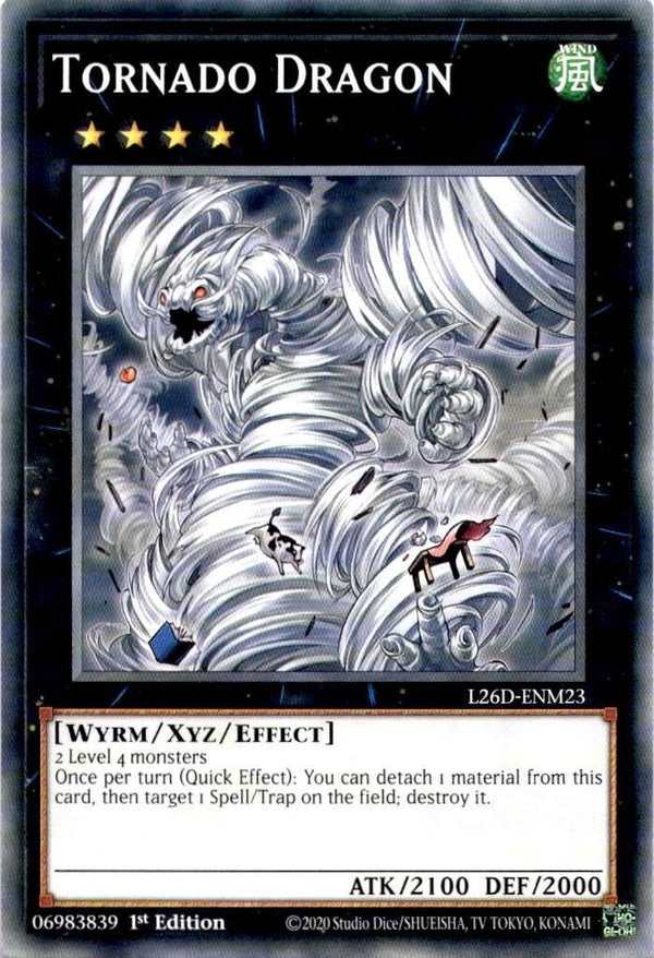 Yugioh Tornado Dragon L26D-ENM23 Common 1st Edition NM
