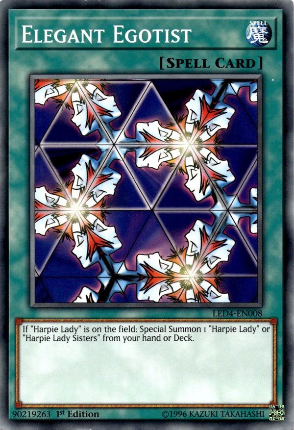 Yugioh Elegant Egotist LED4-EN008 Common 1st Edition LP