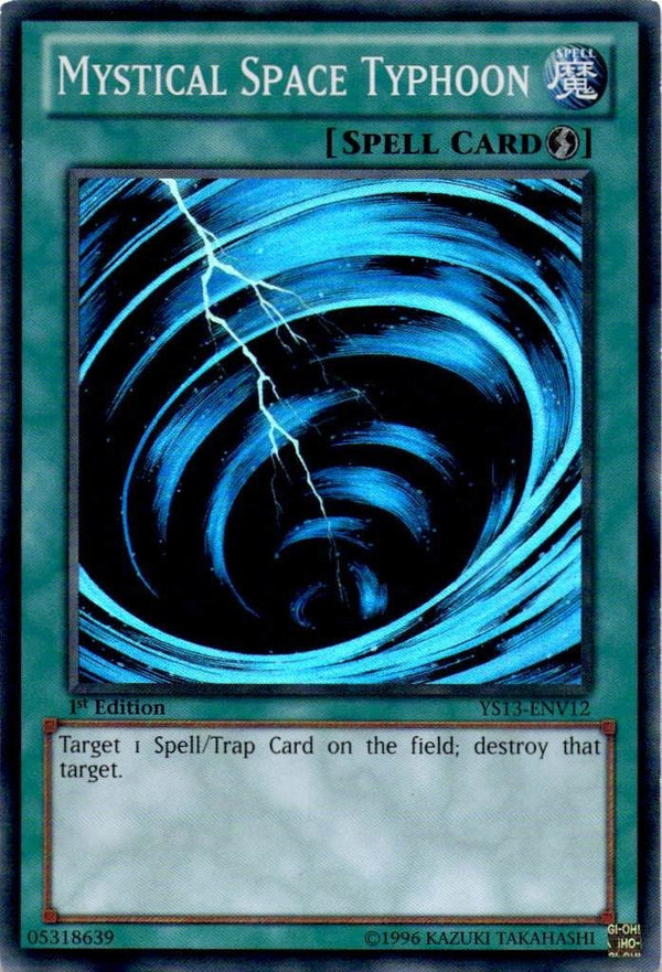 Yugioh Mystical Space Typhoon YS13-ENV12 Super Rare 1st Edition LP