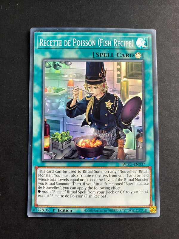 Yugioh Recette de Poisson (Fish Recipe) WISU-EN037 Super Rare 1st Edition VLP/NM