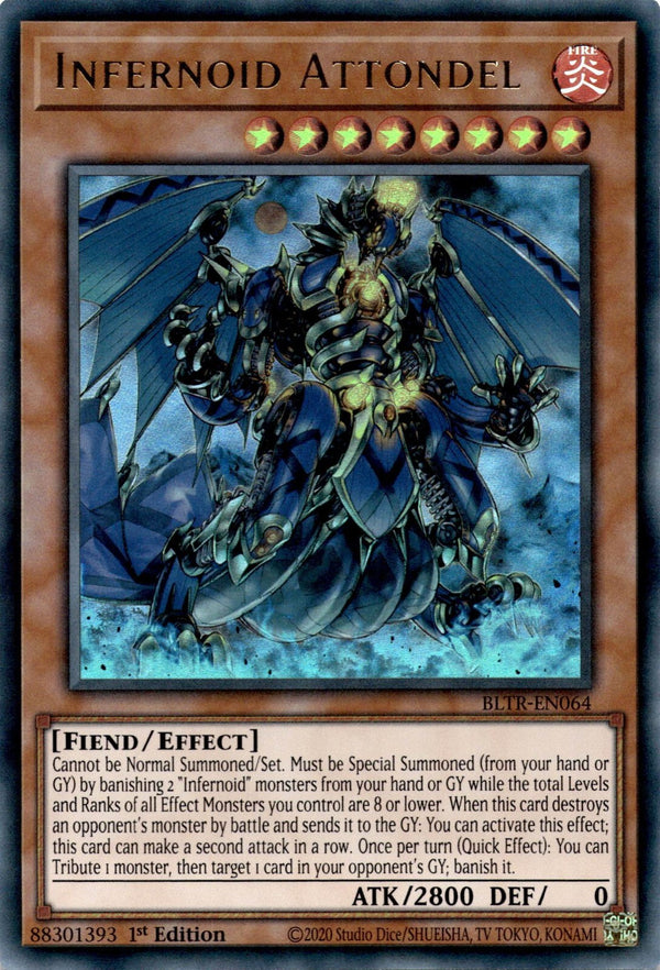 Yugioh Infernoid Attondel BLTR-EN064 Ultra Rare 1st Edition NM