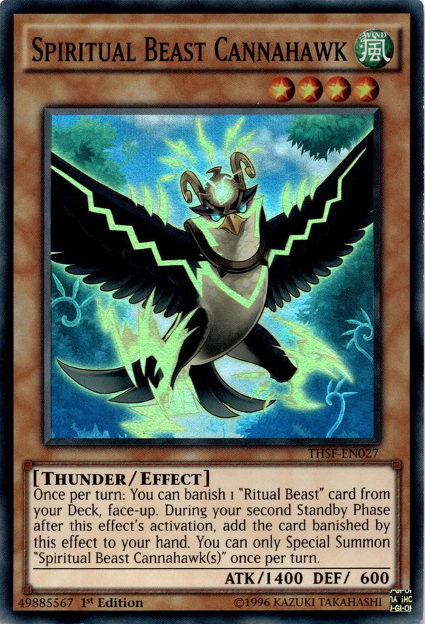 Yugioh Spiritual Beast Cannahawk THSF-EN027 Super Rare 1st Edition LP