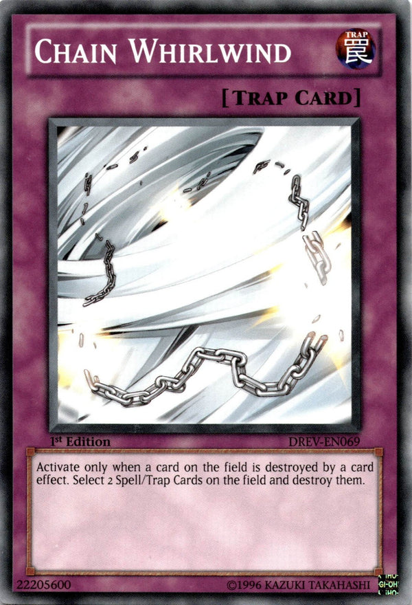 Yugioh Chain Whirlwind DREV-EN069 Common 1st Edition LP