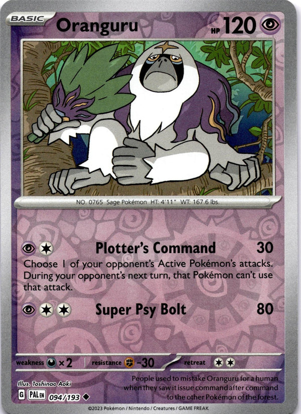 Pokemon Oranguru 094/193 Paldea Evolved Reverse Holo NM