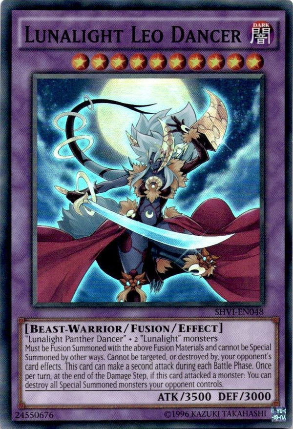 Yugioh Lunalight Leo Dancer SHVI-EN048 Super Rare 1st/unl Edition LP