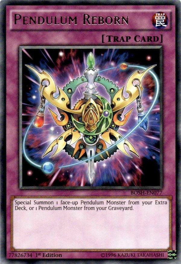 Yugioh Pendulum Reborn BOSH-EN077 Rare 1st Edition VLP/NM