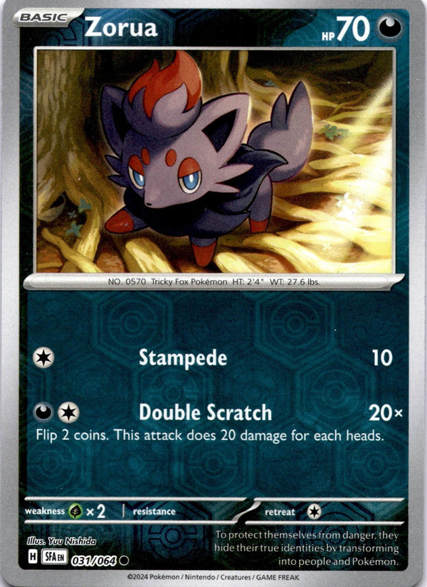 Pokemon Zorua 031/064 Shrouded Fable Reverse Holo NM