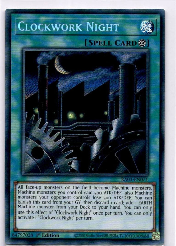 Yugioh Clockwork Night RA03-EN071 Secret Rare 1st Edition NM