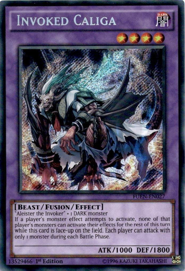 Yugioh Invoked Caliga FUEN-EN027 Secret Rare 1st Edition MP