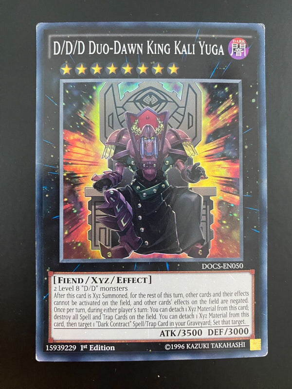 Yugioh D/D/D Duo-Dawn King Kali Yuga DOCS-EN050 1st Edition LP