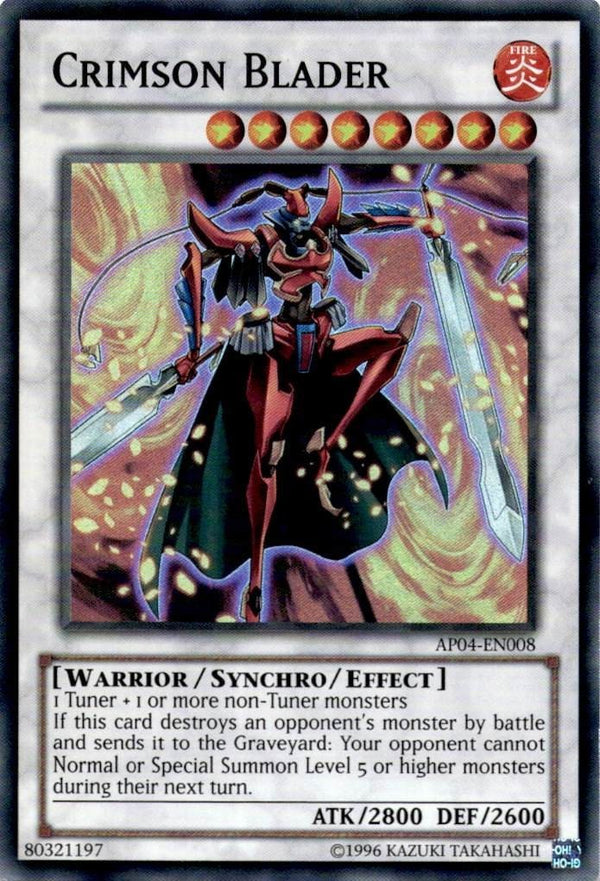 Yugioh Crimson Blader AP04-EN008 Super Rare Unlimited Edition VLP/NM