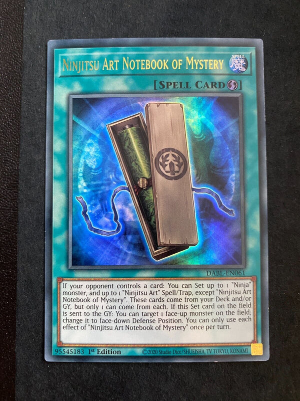 Yugioh Ninjitsu Art Notebook of Mystery DABL-EN061 Ultra Rare 1st Edition VLP/NM