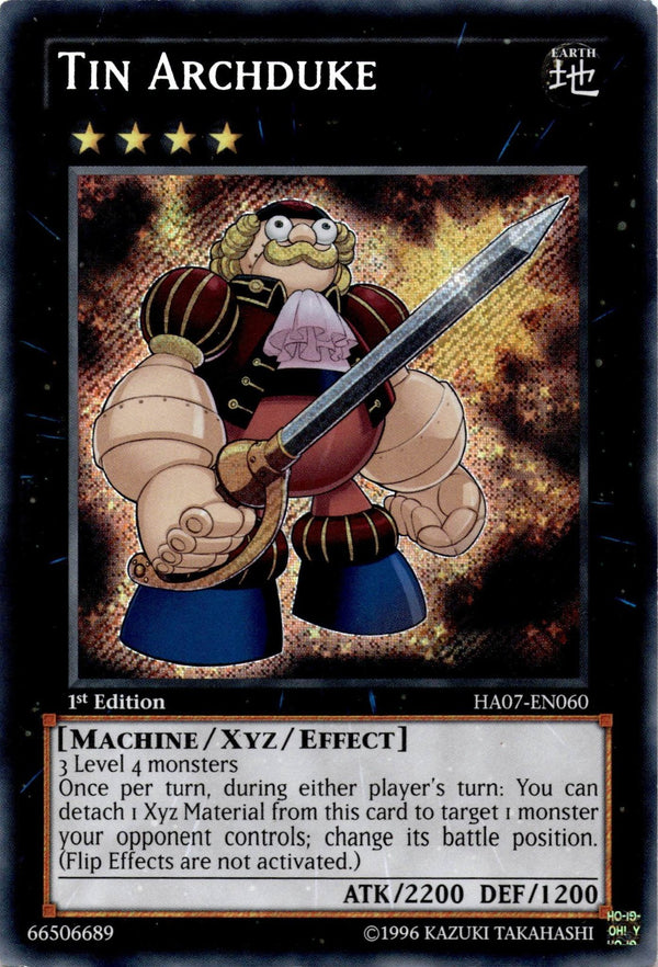 Yugioh Tin Archduke HA07-EN060 Secret Rare 1st Edition LP